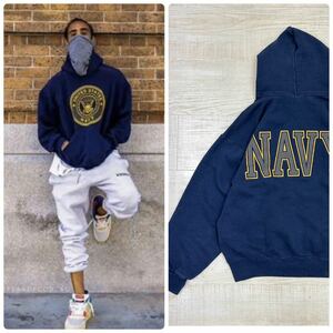 Vintage US.NAVY jerry lorenzo ジェリーロレンゾ 着用 SOFFE MADE IN USA UNITED STATES NAVY PULLOVER スウェット パーカー サイズ M