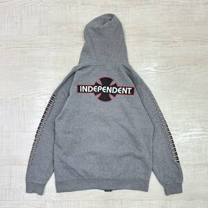 90s ~ 00s Vintage INDEPENDENT ヴィンテージ インディペンデント ロゴ ジップ パーカー LOGO ZIP PARKA グレー 系 サイズ L