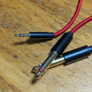 6.3mm *2 to 3.5mm プラグ変換ケーブル