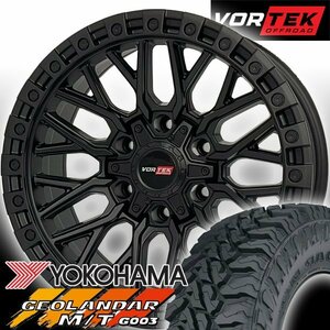 新作 VORTEK VRT608 17x9J ハマーH3 FJクルーザー タコマ 17インチマッドタイヤホイールセット YOKOHAMA GEOLANDAR MT 265/70R17 285/70R17