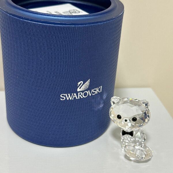 SWAROVSKI クリスタルガラス 猫 ペルシャ オブジェ スワロフスキー Kitten-Cornelius