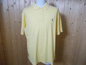 r91◆Polo by Ralph Lauren ポロシャツ◆サイズL イエロー色 ポロバイラルフローレン 半袖ポロシャツ 古着 USED ネコポス便 6B