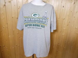 T148◆NFL TEAM APPAREL Tシャツ◆サイズL アメリカンフットボール Tシャツ グレー色 アメリカ古着 USED ネコポス便発送 6B