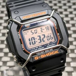 G-SHOCK GW-M5600 ブラック (文字盤: ライトオレンジ) 電波ソーラー マルチバンド5 (送料: 230円~) 