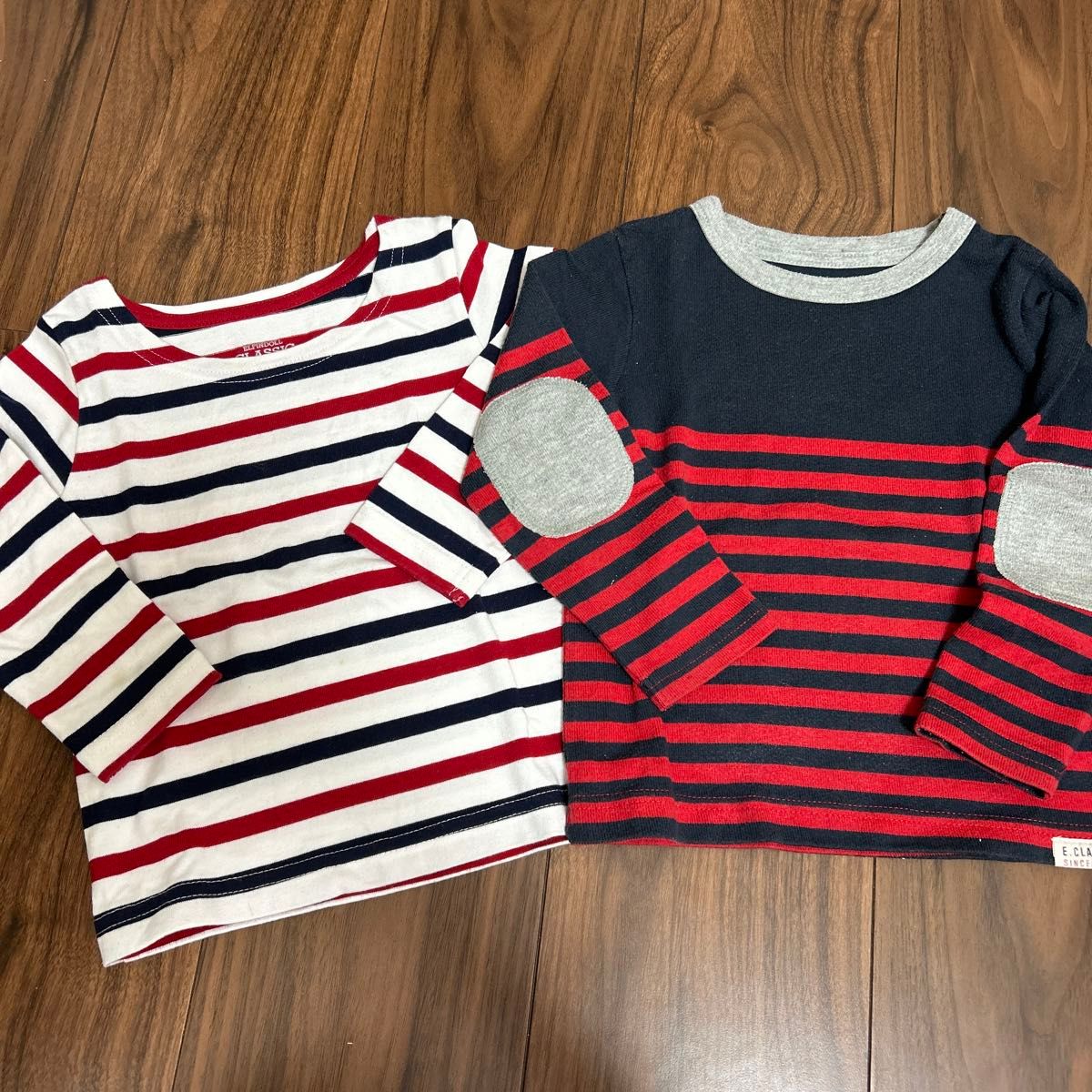 ボーダー2枚セット 長袖Tシャツ 西松屋