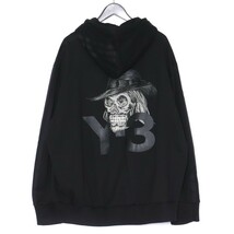 Y-3 adidas × YOHJI YAMAMOTO HOODIE L ブラック DZ4564 ワイスリー アディダス ヨウジヤマモト フーディ ジップアップパーカー スカル_画像2