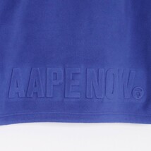 A BATHING APE フリースジャケット Lサイズ ブルー AAPSWM3608XXD アベイシングエイプ AAPE LOGO FLEECE PULLOVER_画像5