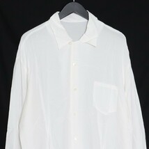 IROQUOIS レーヨンエット開襟シャツ サイズ2 ホワイト 382105 イロコイ 長袖 RAYON ETTE SHIRT_画像3