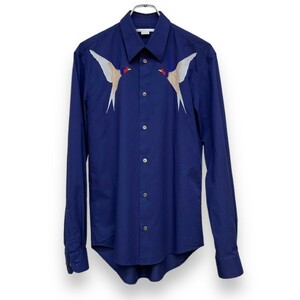 Stella McCartney 17SS Embroidy Bird на грудь рубашка с длинным рубашкой 38 синий 459671 Sin07 Stella Maccartney Emelcodery