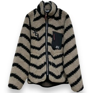 WIND AND SEA × NANGA BOA FLEECE JACKET ボアフリースジャケット Lサイズ ブラウン ブラック C0000338 ウィンダンシー ナンガ