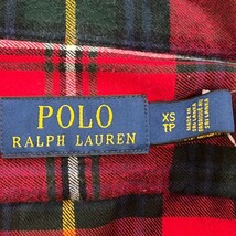 POLO RALPH LAUREN チェック長袖シャツ レッド XSサイズ ポロラルフローレン_画像3