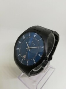 【稼働品】SKAGEN スカーゲン 801XLTBXN メンズクォーツ腕時計　チタン