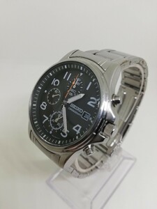 【稼働品】SEIKO セイコー 7T92-0BB0 メンズクォーツクロノグラフ腕時計
