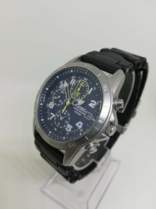 【稼働品】SEIKO セイコー 7T92-0DX0 メンズクォーツクロノグラフ腕時計NV