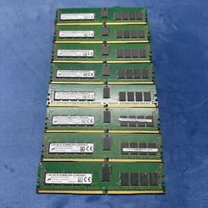 Micron 2Rx8 PC4-2400T-RE1-11 ECC 16GB 8枚セット 計128GB DDR4 Serverメモリ 