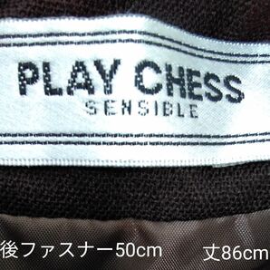 PLAY CHESSブラウン身幅47cm丈86 ブラウン長袖 他.茶系の半袖トップス 、ワンピ.スカート.パンツ.バッグ例