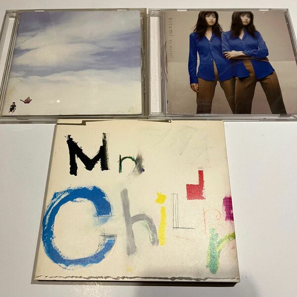 懐メロCD3枚セット　mr.children / シフクノオト , hitomi / by my self , 19 / 無限大