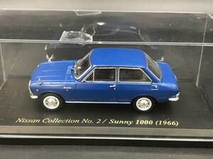 0208-23■日産 Nissan Collection No.2 サニー Sunny 1000 (1966) 1/43 ミニカー 模型