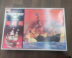 0229-215□ジャンク イマイ プラモデル 1608年 海賊船 1/100スケール PIRATE SHIP 模型 箱・取説 パーツ欠品有 ※簡易梱包 IMAI 