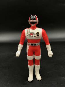 0221-05◆バンダイ 超電子バイオマン レッドワン ソフビ フィギュア 約12cm BANDAI JAPAN 1984 東映 昭和レトロ 当時物