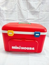 ミキハウス クーラーボックス 当時物 コレクション mikiHOUSE ボックス 収納 レッド かわいい レトロ雑貨 キャンプ アウトドア(022114)_画像2
