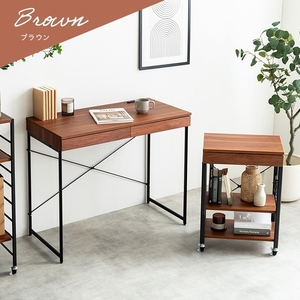 o bargain 2 point set desk desk computer desk rack attaching width 90cm desk & rack set Brown color 