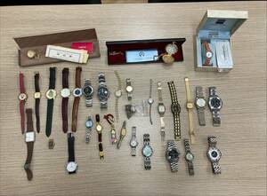 #17731A 時計まとめ 約30本 SEIKO EXCELINE LANCEL RAYARD ORIENT 等 手巻き QZ 懐中時計 混在 動作未確認