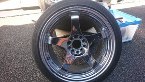 ユーラス uras ns-01 17インチ 9.5j 5穴 pcd114.3 ＋15 ホイール 1本 ジャンク 9.5jj 単品s13 s14 s15