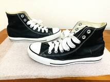 コンバース　黒　レザー オールスター ハイカット　US６.５　25cm CONVERSE ALL STAR HI　送料込_画像2