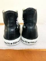 コンバース　黒　レザー オールスター ハイカット　US６.５　25cm CONVERSE ALL STAR HI　送料込_画像4