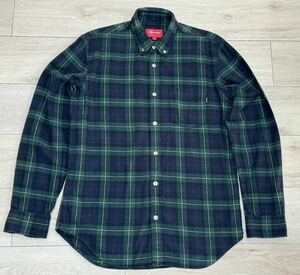 Supreme Tartan Plaid Shirt Blackwatch Sサイズ 12FW シュプリーム タータンチェック 長袖シャツ ボタンダウン 緑 グリーン 