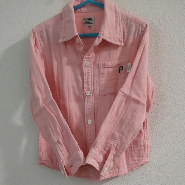 110cm picnic ピンク 長袖シャツ