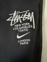 STUSSY×NIKE スウェットパンツ 黒 Mサイズ 刺繍ロゴ_画像1