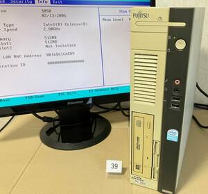 富士通 FMV-E3220 FMVXD0232 Celeron D 335 BIOS起動,ジャンク(WindowsXP pro)デスクトップPC FUJITSU/ESPRIMO (39)