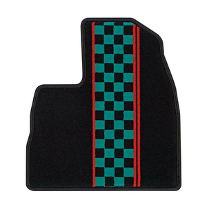  floor mat Deluxe ' ultimate type sporty check green Peugeot 2008 R02/09- right steering wheel car 