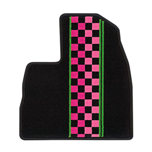 フロア マット デラックス'極タイプ スポーティーチェック ピンク フォルクスワーゲン ゴルフ8 CD R03/06- 右ハンドル車