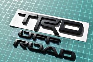 TRD OFF ROAD TRDエンブレム　マットブラック 両面テープ付き トヨタ RAV4 ハイエース ハイラックス FJクルーザー プラド150系