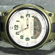 CASIO カシオ Standard スタンダード AW-80V-3BJH 腕時計 アナデジ クオーツ ミリタリー カーキ 多機能 カレンダー 新品電池交換済み_画像4