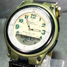 CASIO カシオ Standard スタンダード AW-80V-3BJH 腕時計 アナデジ クオーツ ミリタリー カーキ 多機能 カレンダー 新品電池交換済み_画像3