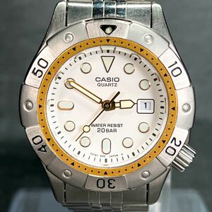 CASIO カシオ QUARTS クオーツ LD-711 メンズ 腕時計 アナログ クオーツ 3針 ホワイト文字盤 シルバー メタルベルト ステンレススチール