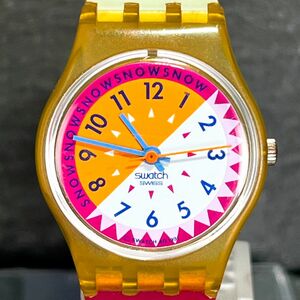 SWATCH スウォッチ SKI SLOPE スキースロープ AG1991 腕時計 アナログ クオーツ 3針 マルチカラー スケルトン ラウンド型 クリアカラー