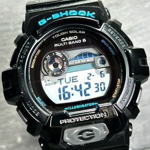 美品 CASIO カシオ G-SHOCK ジーショック G-LIDE ジーライド GWX-8900-1 腕時計 タフソーラー 電波時計 デジタル 多機能 カレンダー メンズ