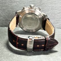 美品 TISSOT ティソ PRC200 T0554171603700 腕時計 クオーツ アナログ クロノグラフ レザーベルト ステンレススチール 動作確認済み メンズ_画像6