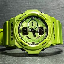 美品 CASIO カシオ G-SHOCK ジーショック メタリックカラーズ グリーン GA-150A-3A 腕時計 クオーツ アナデジ 多機能 新品電池交換済み_画像4