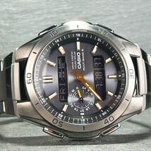 美品 CASIO カシオ WAVE CEPTOR ウェーブセプター WVA-M650D-1A2 腕時計 タフソーラー 電波時計 アナデジ ステンレススチール 動作確認済み_画像4