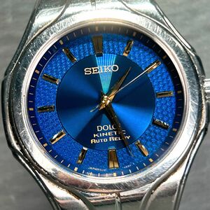 美品 SEIKO セイコー DOLCE ドルチェ KINETIC キネティック オートリレー SADB001 腕時計 アナログ 3針 ステンレススチール ラウンド