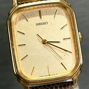 SEIKO セイコー 5P31-5D8A 腕時計 クオ―ツ アナログ 3針 スクエア ステンレススチール レザーベルト 新品電池交換済み 動作確認済み