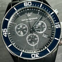 EMPORIO ARMANI エンポリオアルマーニ AR-1429 腕時計 クオ―ツ アナログ クロノグラフ カレンダー セラミカ 新品電池交換済み_画像1