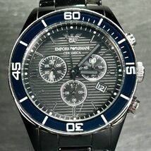 EMPORIO ARMANI エンポリオアルマーニ AR-1429 腕時計 クオ―ツ アナログ クロノグラフ カレンダー セラミカ 新品電池交換済み_画像3