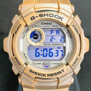 CASIO カシオ G-SHOCK Gショック G-2000 メンズ 腕時計 デジタル クオーツ 多機能 ゴールド ラバーバンド デイデイト 新品電池交換済み